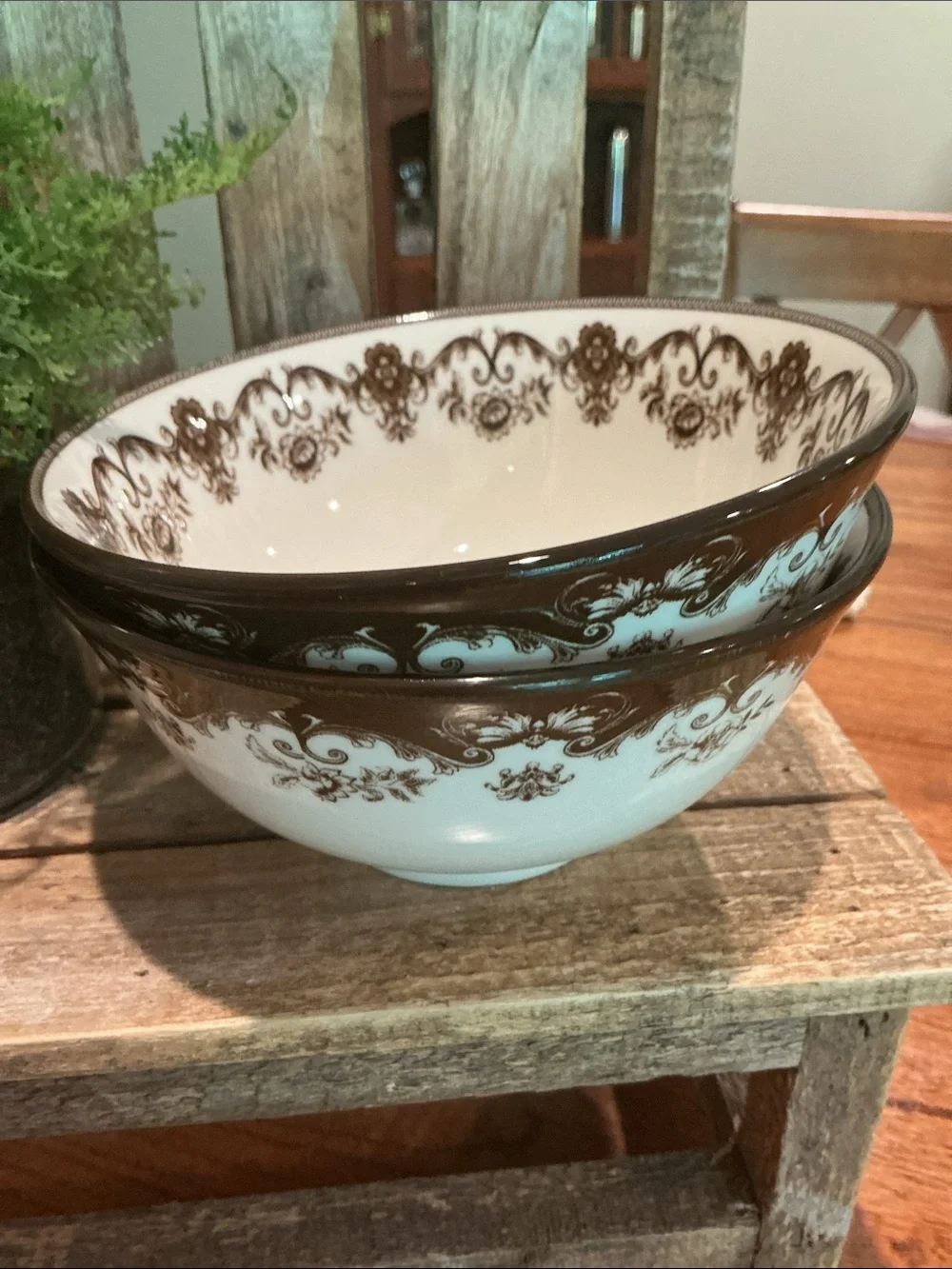 *Out of Stock Online* Hobby Lobby Brown Toile Bowls - Set of 4